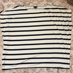 Ann Taylor Monochrome Striped Blouse